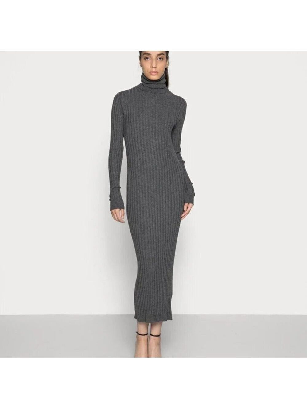 New BIRGITTE HERSKIND Iman Dress - Dark Grey  Size L